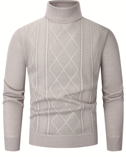 Men's Fleece-Lined Sweater - Cozy Long Sleeve Pullover