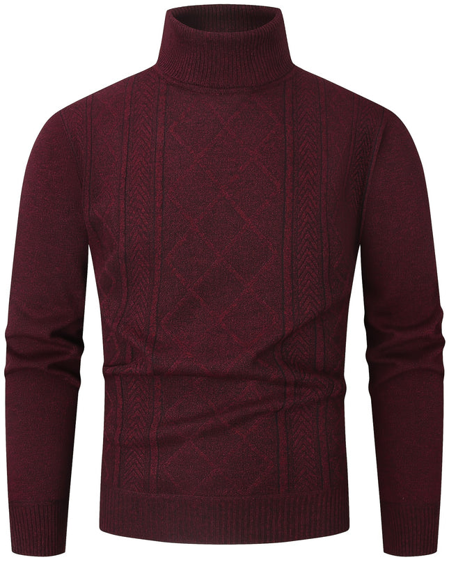 Men's Fleece-Lined Sweater - Cozy Long Sleeve Pullover