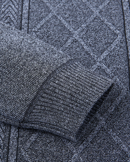 Men's Fleece-Lined Sweater - Cozy Long Sleeve Pullover