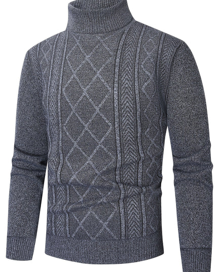 Men's Fleece-Lined Sweater - Cozy Long Sleeve Pullover
