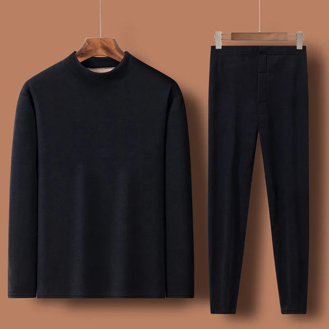 Men's Fleece Lined Thermal Underwear Set - Warm Velvet Comfort