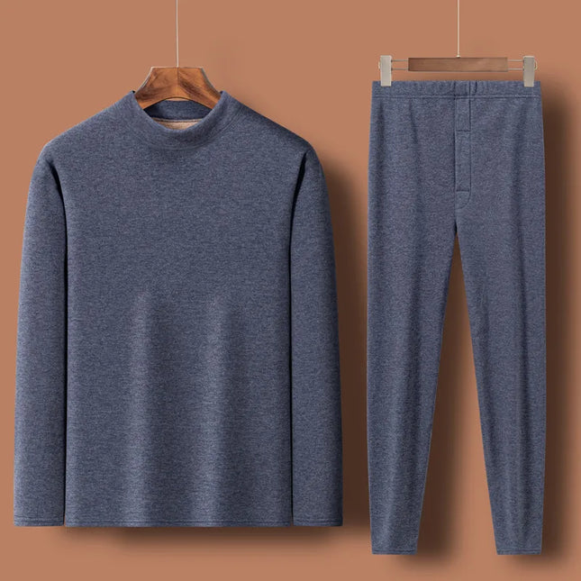 Men's Fleece Lined Thermal Underwear Set - Warm Velvet Comfort