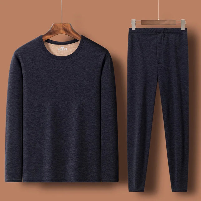Men's Fleece Lined Thermal Underwear Set - Warm Velvet Comfort