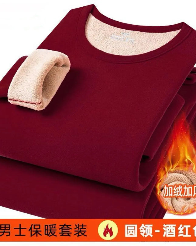 Men's Fleece Lined Thermal Underwear Set - Warm Velvet Comfort
