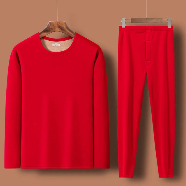 Men's Fleece Lined Thermal Underwear Set - Warm Velvet Comfort