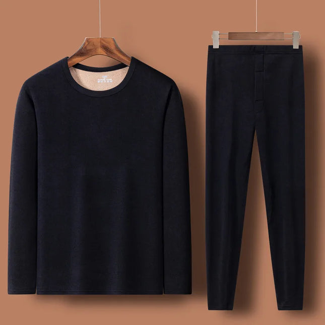Men's Fleece Lined Thermal Underwear Set - Warm Velvet Comfort