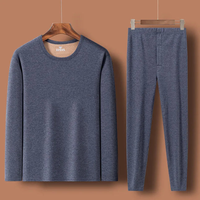 Men's Fleece Lined Thermal Underwear Set - Warm Velvet Comfort