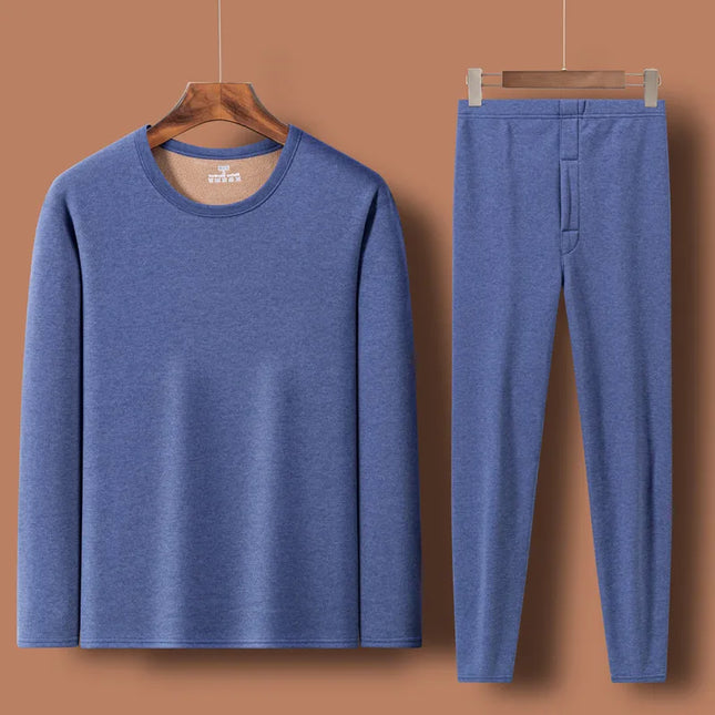 Men's Fleece Lined Thermal Underwear Set - Warm Velvet Comfort