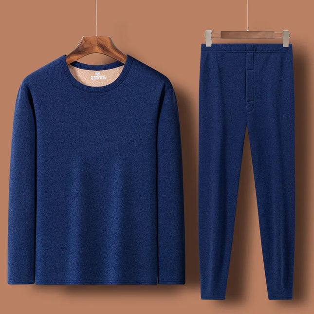 Men's Fleece Lined Thermal Underwear Set - Warm Velvet Comfort