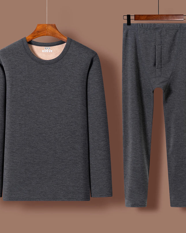 Men's Fleece Lined Thermal Underwear Set - Warm Velvet Comfort
