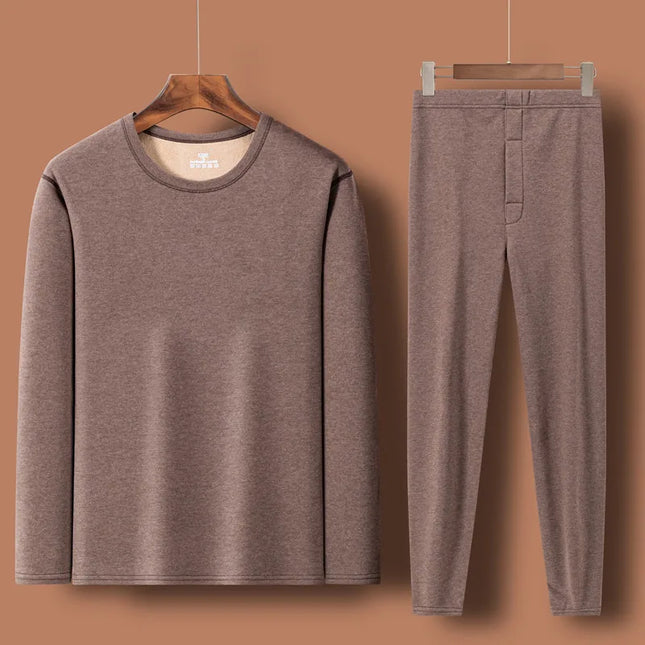 Men's Fleece Lined Thermal Underwear Set - Warm Velvet Comfort