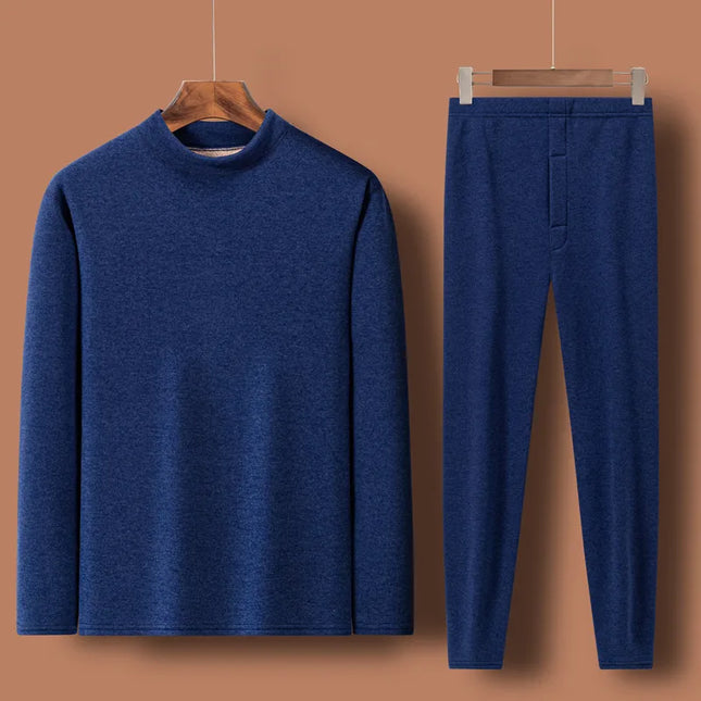 Men's Fleece Lined Thermal Underwear Set - Warm Velvet Comfort