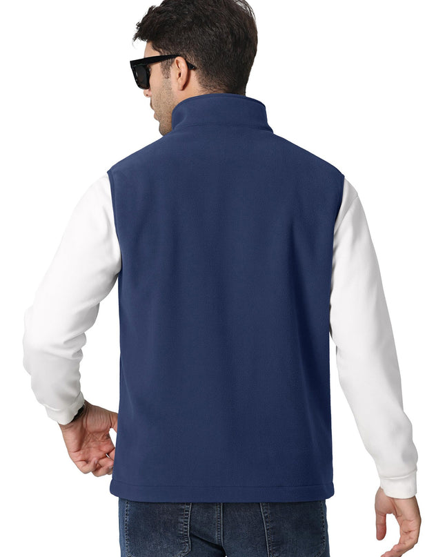 Men's Fleece Vest Jacket - Lightweight, Sleeveless, Casual Outdoor