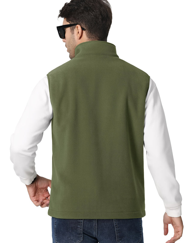 Men's Fleece Vest Jacket - Lightweight, Sleeveless, Casual Outdoor
