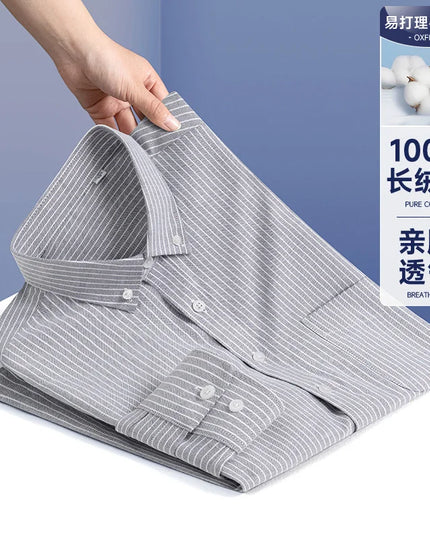 Men’s Formal White Shirt - Long Sleeve Business Pocket Style 5XL