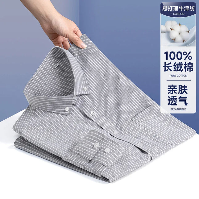 Men’s Formal White Shirt - Long Sleeve Business Pocket Style 5XL