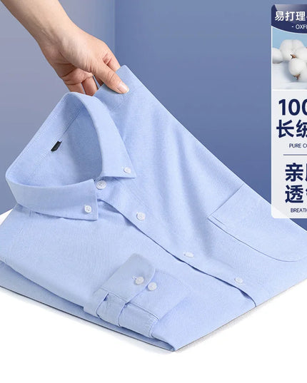 Men’s Formal White Shirt - Long Sleeve Business Pocket Style 5XL