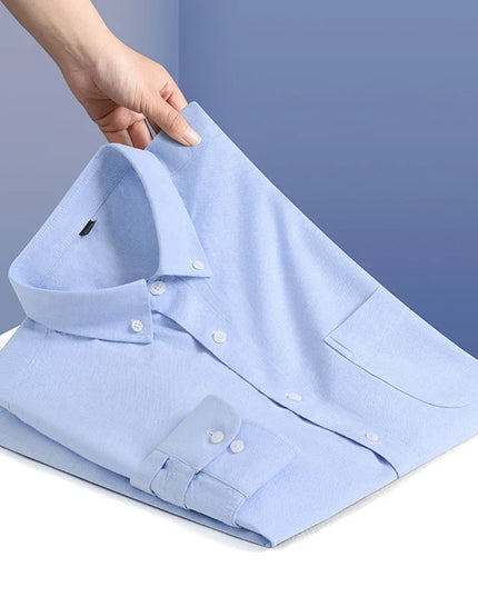 Men’s Formal White Shirt - Long Sleeve Business Pocket Style 5XL