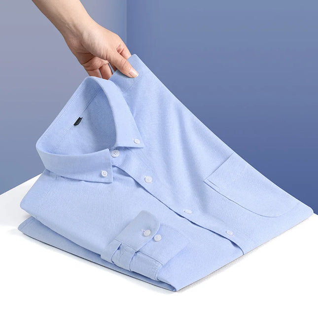 Men’s Formal White Shirt - Long Sleeve Business Pocket Style 5XL