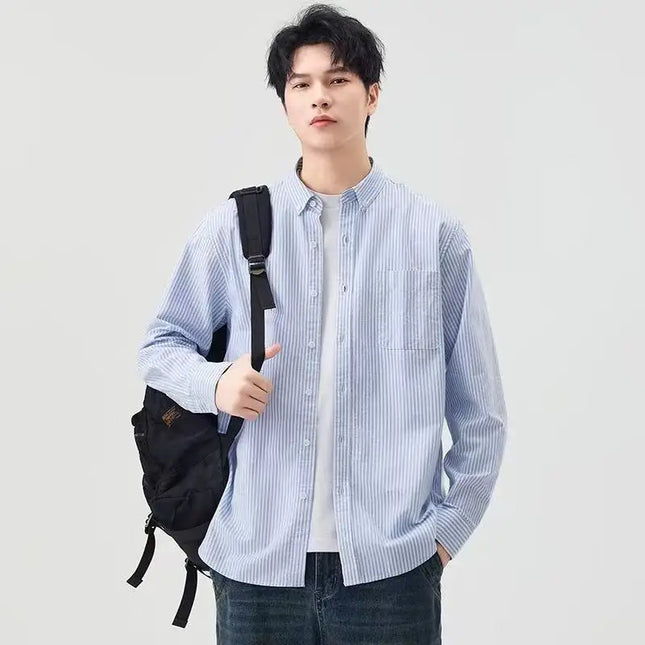 Men’s Formal White Shirt - Long Sleeve Business Pocket Style 5XL