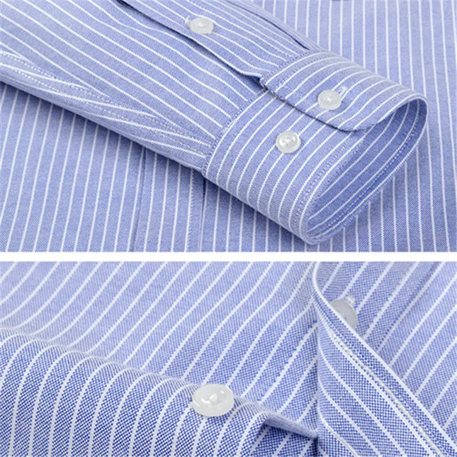 Men’s Formal White Shirt - Long Sleeve Business Pocket Style 5XL