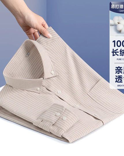 Men’s Formal White Shirt - Long Sleeve Business Pocket Style 5XL