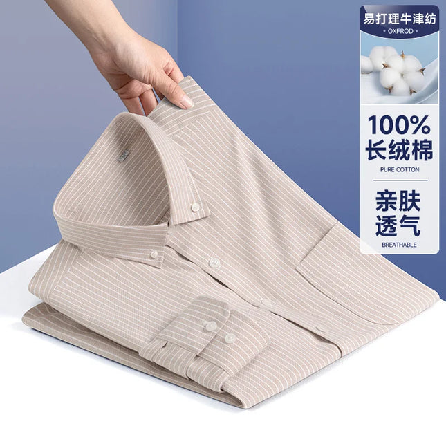 Men’s Formal White Shirt - Long Sleeve Business Pocket Style 5XL