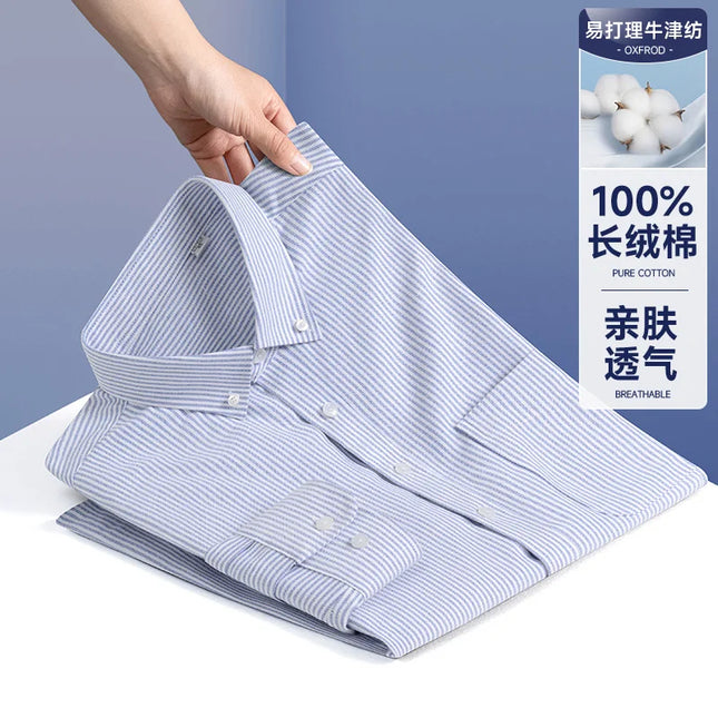 Men’s Formal White Shirt - Long Sleeve Business Pocket Style 5XL