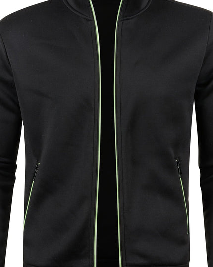 Men's Full Zip Cardigan - Elegant Mid Stretch Sweater Coat