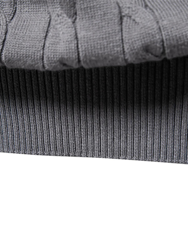 Men's Giraffe Embroidery Sweater - Classic Knit Pullover