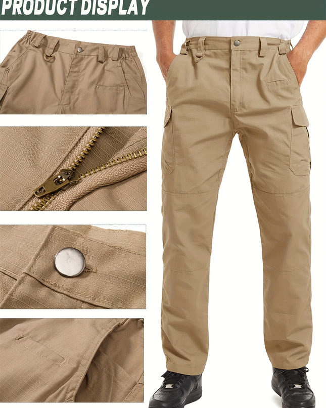 Men's Heavy-Duty Cargo Pants - Rip-Resistant, Multi-Pocket Design