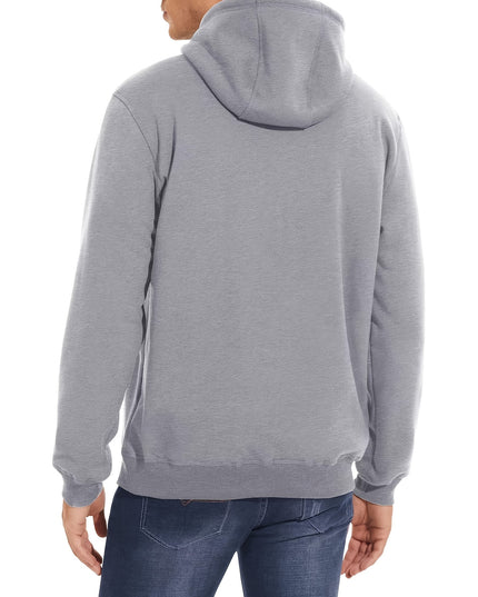 Men's Heavy Sherpa Fleece Hoodie - Cozy Pullover for Winter