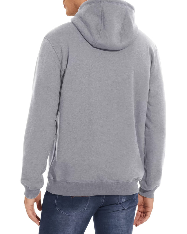 Men's Heavy Sherpa Fleece Hoodie - Cozy Pullover for Winter