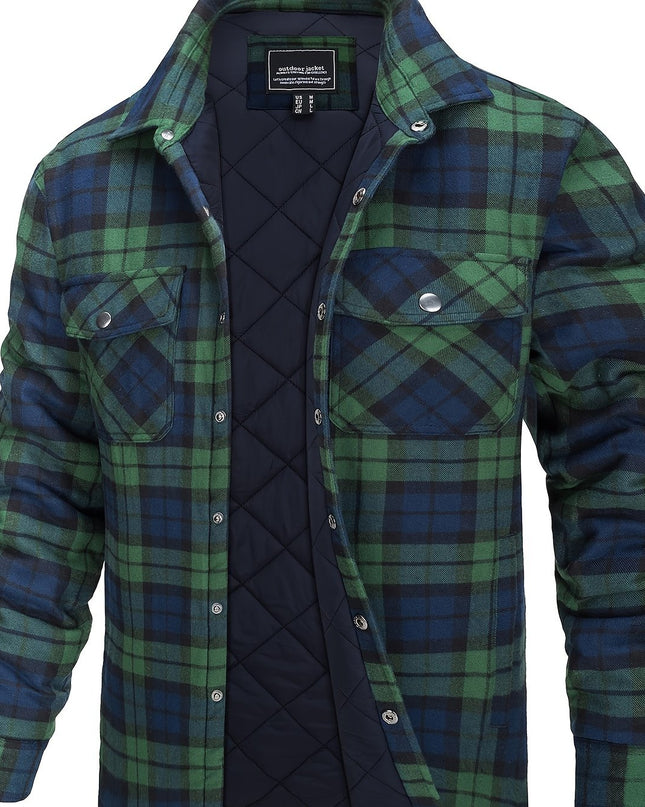 Men's Heavyweight Winter Jacket - Windproof Thermal Flannel Coat
