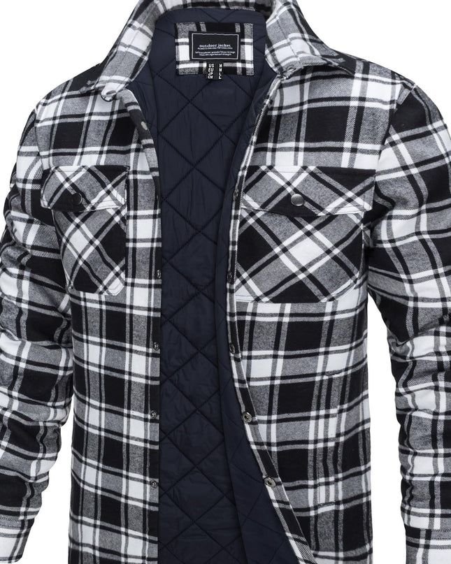 Men's Heavyweight Winter Jacket - Windproof Thermal Flannel Coat