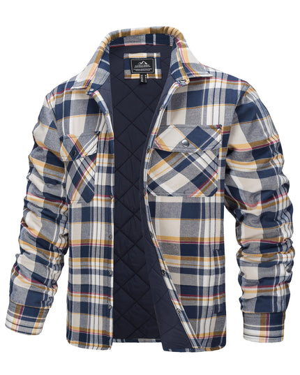 Men's Heavyweight Winter Jacket - Windproof Thermal Flannel Coat
