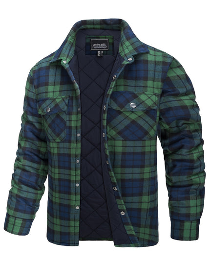 Men's Heavyweight Winter Jacket - Windproof Thermal Flannel Coat