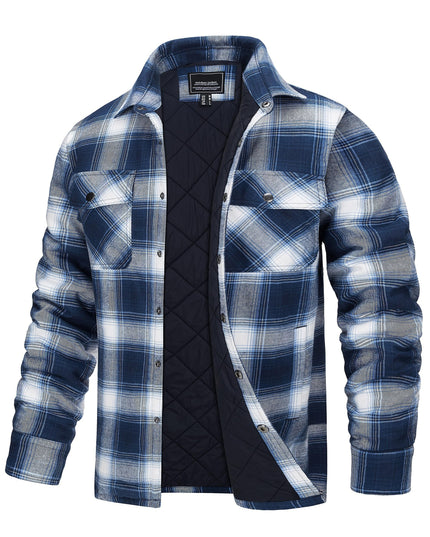 Men's Heavyweight Winter Jacket - Windproof Thermal Flannel Coat