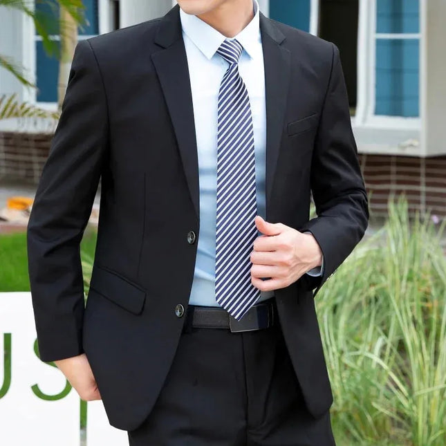 Men's Italian Style Slim Suit - Elegant Blazer and Pants Set