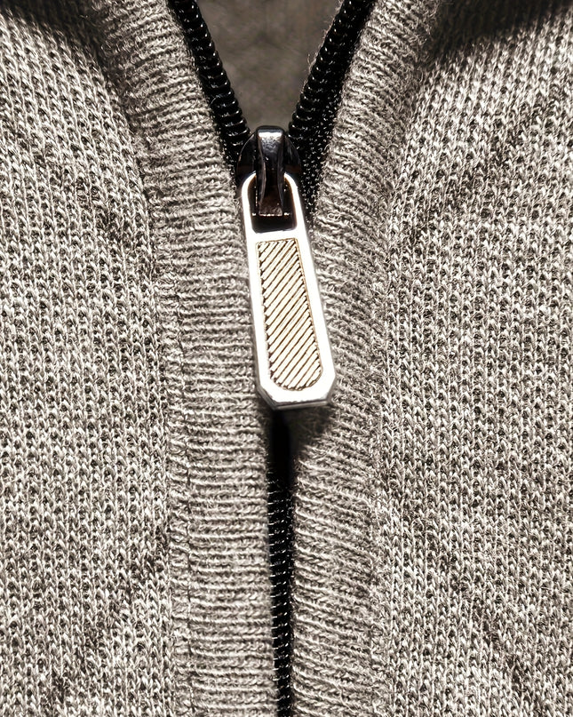 Men's Knitted Jacket - 1/4 Zip, Casual & Warm for Fall/Winter