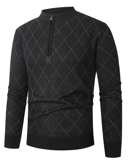 Men's Knitted Jacket - 1/4 Zip, Casual & Warm for Fall/Winter
