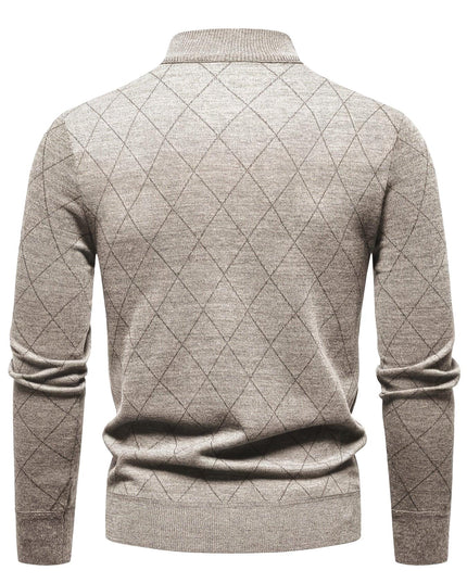 Men's Knitted Jacket - 1/4 Zip, Casual & Warm for Fall/Winter