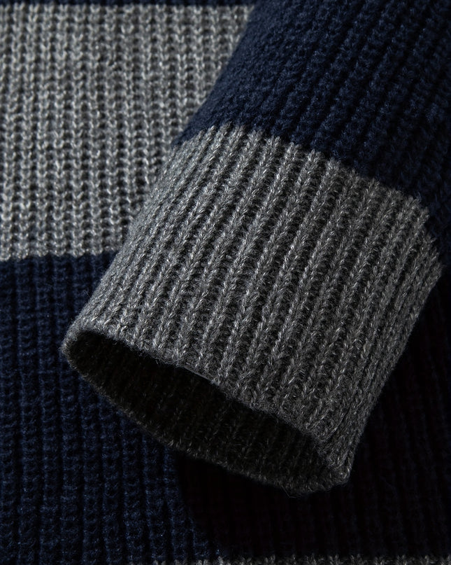 Men's Knitted Pullover Sweater - Soft, Warm Casual Top