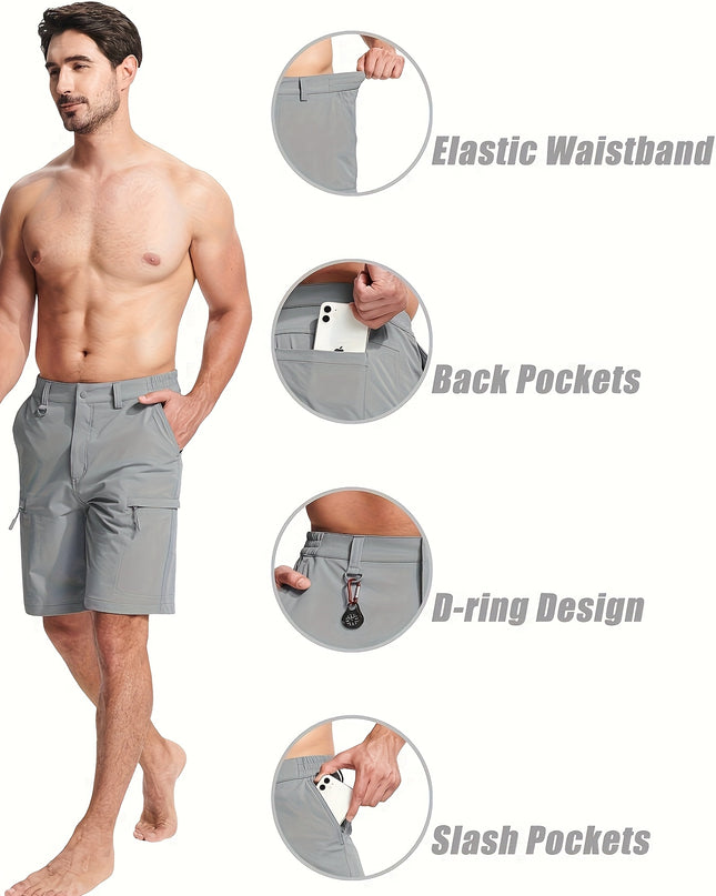 Men's Lightweight Cargo Shorts - Quick Dry & Moisture Wicking