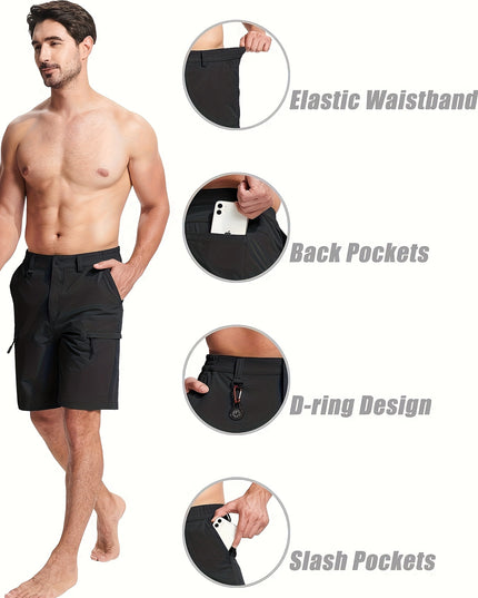 Men's Lightweight Cargo Shorts - Quick Dry & Moisture Wicking