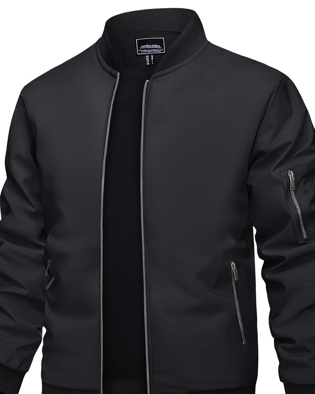 Men's Lightweight Casual Jacket - Windproof, Multi-Pocket Design