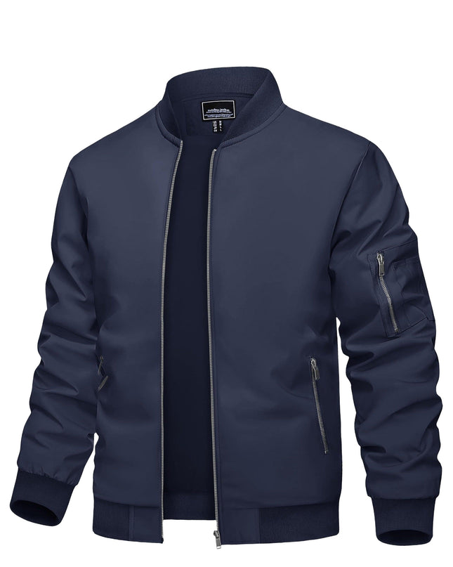 Men's Lightweight Casual Jacket - Windproof, Multi-Pocket Design