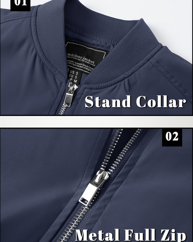 Men's Lightweight Casual Jacket - Windproof, Multi-Pocket Design