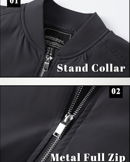 Men's Lightweight Casual Jacket - Windproof, Multi-Pocket Design