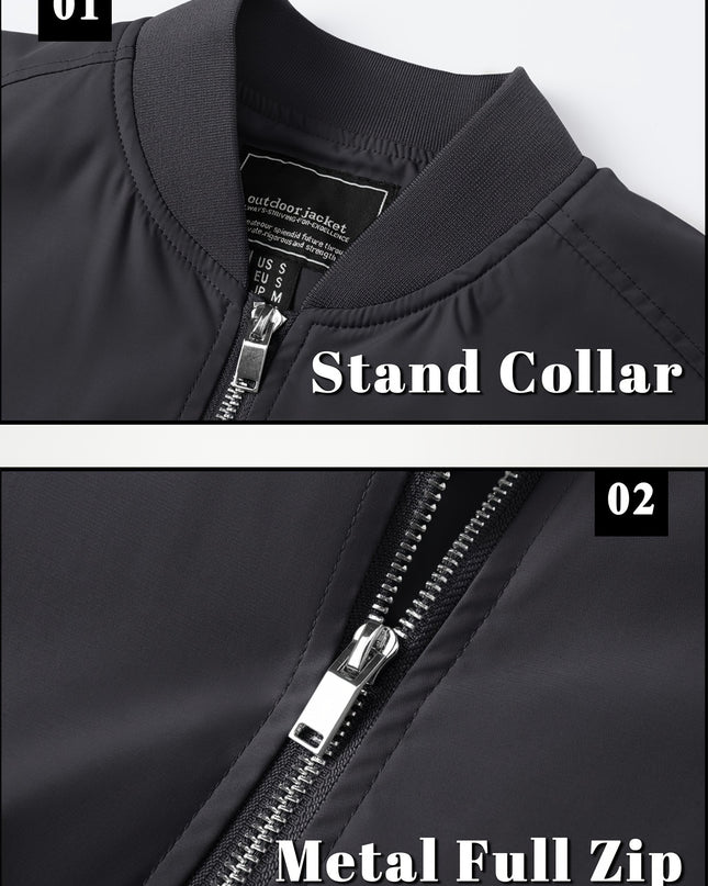 Men's Lightweight Casual Jacket - Windproof, Multi-Pocket Design